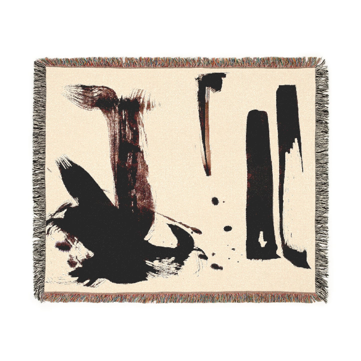 Woven Blanket - Chaotic Brush Strokes