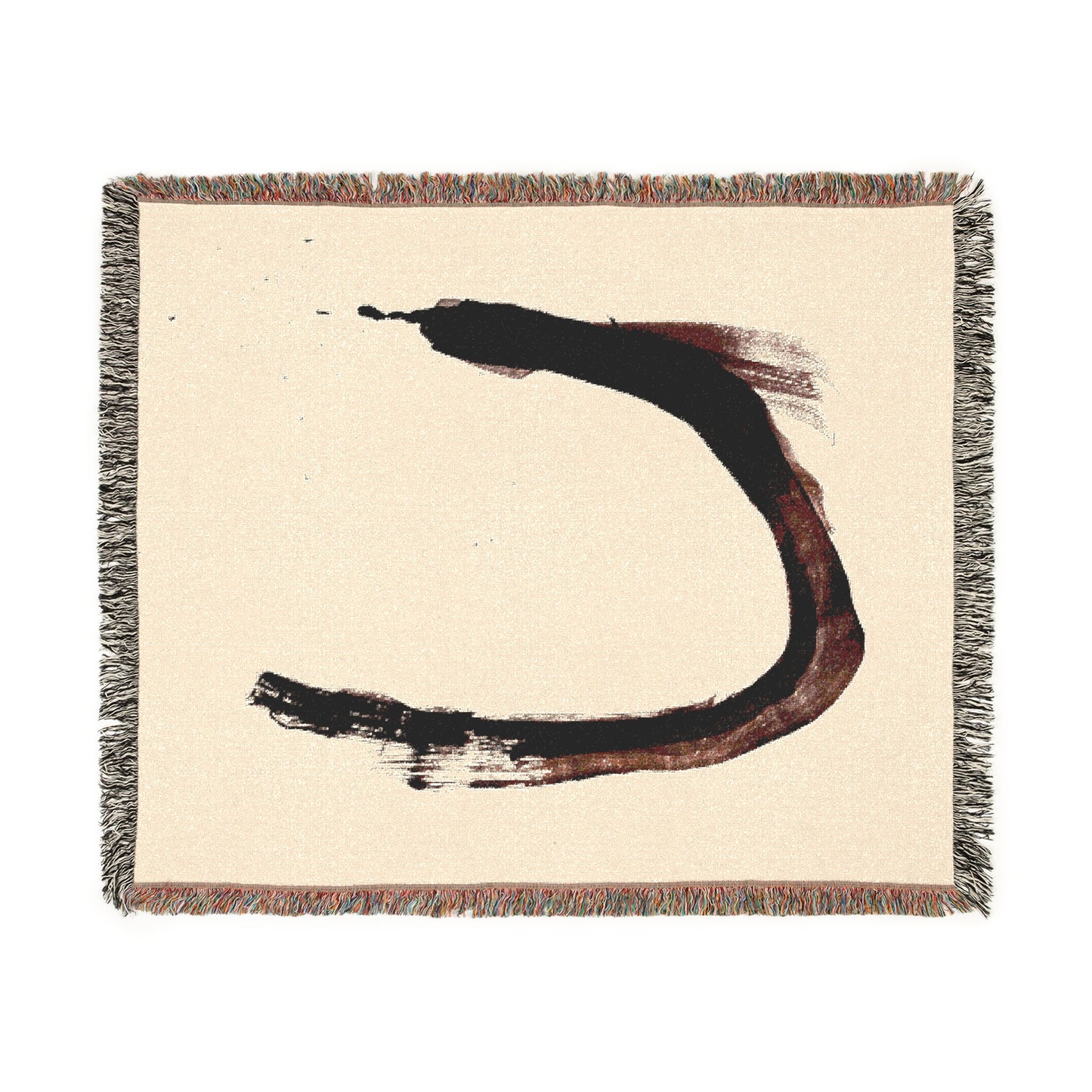 Woven Blanket - Sumi Ink Paint Stroke