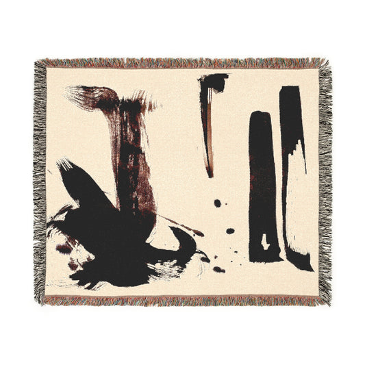 Woven Blanket - Chaotic Brush Strokes