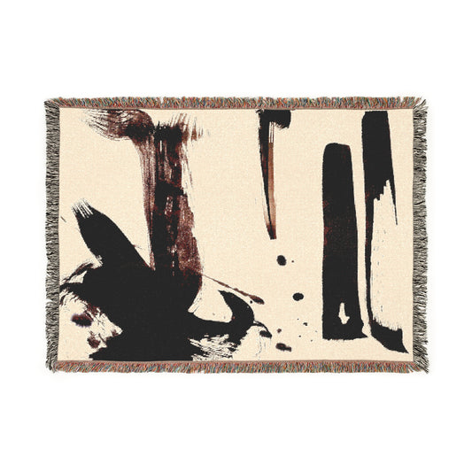 Woven Blanket - Chaotic Brush Strokes