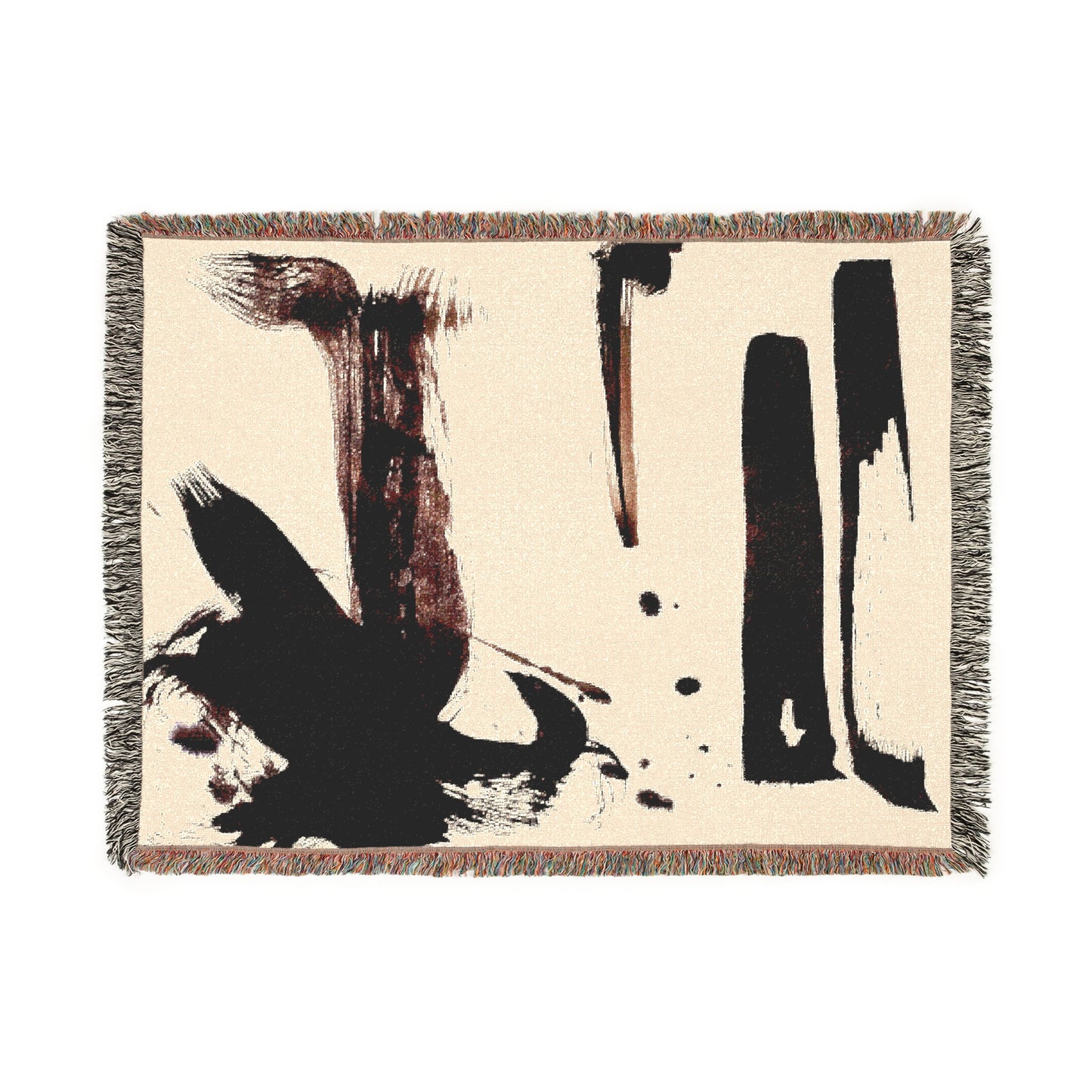 Woven Blanket - Chaotic Brush Strokes
